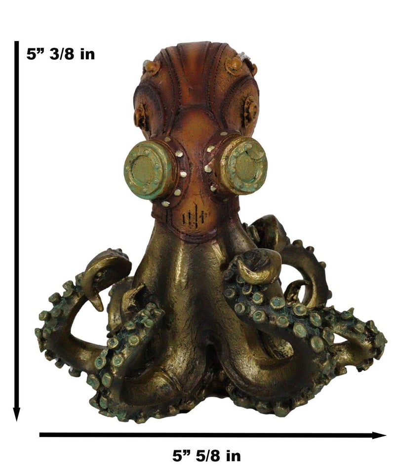Ebros Gift Ebros Steampunk Giant Kraken Octopus Marauder Statue 5.5" Tall Deep Sea Military Cephalopod Unit Figurine Decor for Sci Fi Fantasy Lovers - Image 3